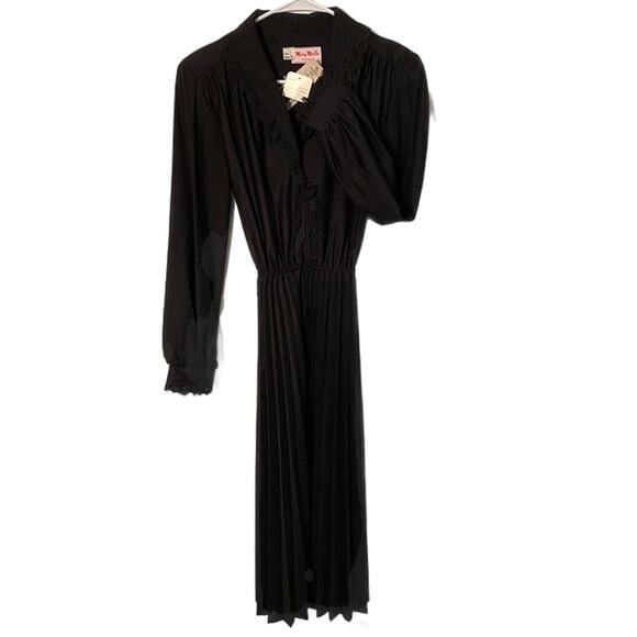vtg 70s Mary Martin Dress Size 10 Florida pleated ruffles lace Wednesday NWT - Picture 1 of 5